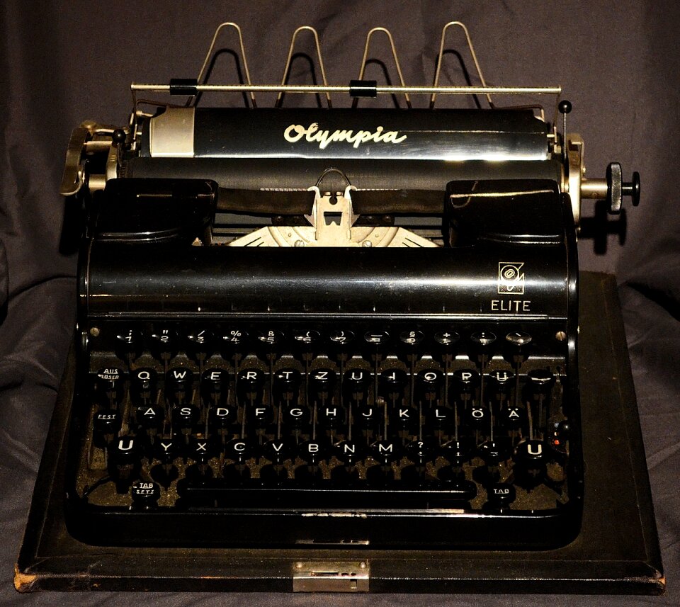 Old typewriter letters historically
