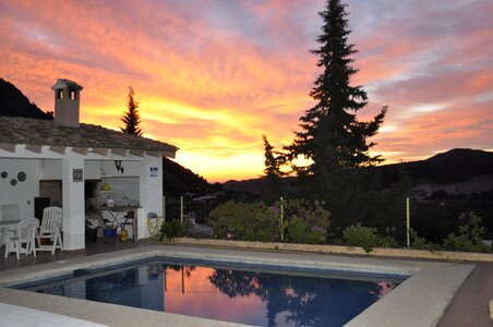 Swimming pool holiday villa photo