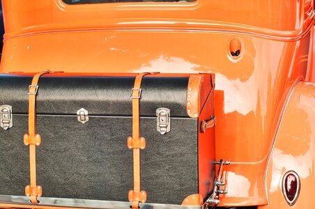 Luggage car orange car