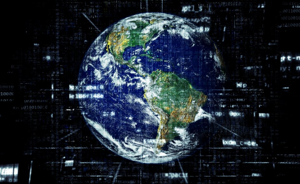 Technology network globe