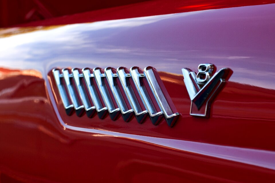 Car red classic car