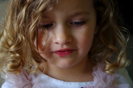 The little girl the delicacy happiness
