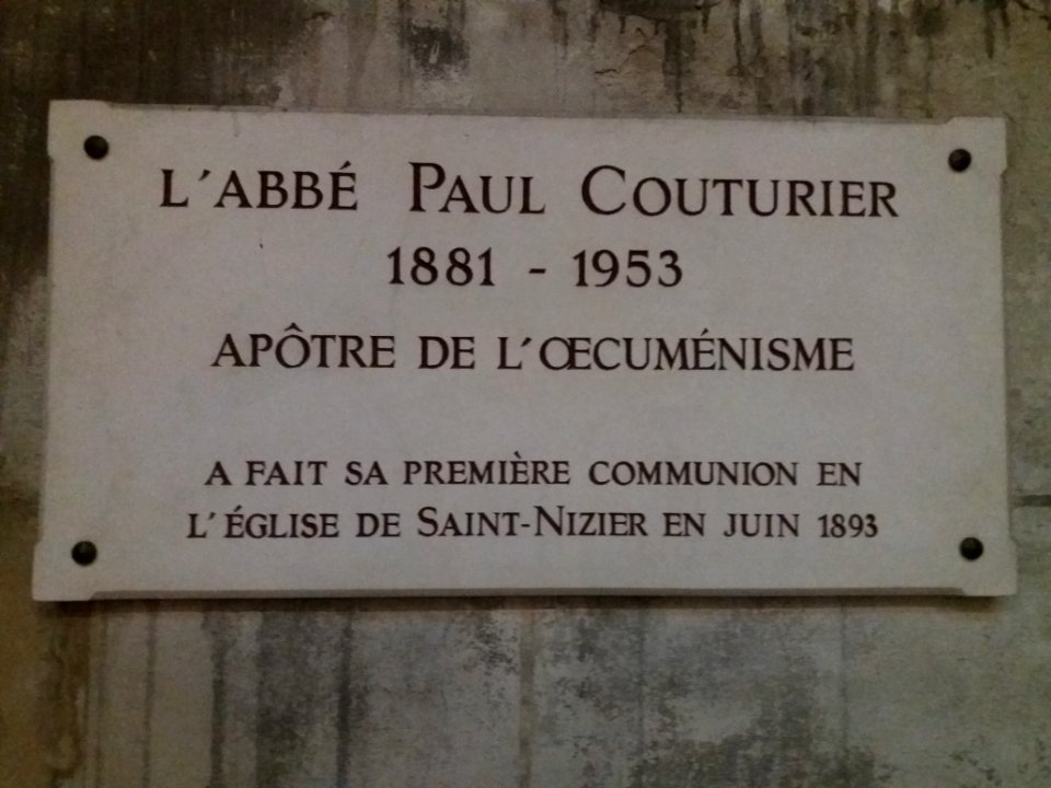 Église_Saint-Nizier_de_Lyon_-_Chapelle_Sainte-Catherine_-_Plaque_Paul_Couturier
