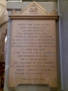 Église_Saint-Just_de_Lyon_-_Plaque_Abbé_Lacroix_de_Laval_1824