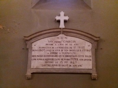 Église_Saint-Just_de_Lyon_-_Plaque_Jean_Pierre_Garcin_et_Marie_Pupier