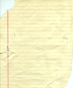 Paper legal pad ripped paper