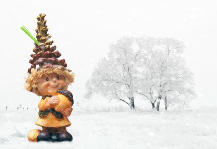 Wintry white decoration