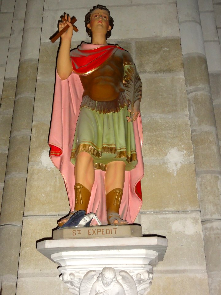 Église_Saint-Blaise_de_Sainte-Maure-de-Touraine,_statue_de_Saint_Expedit