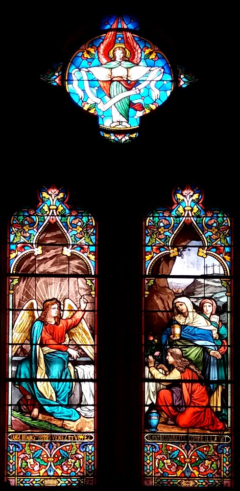 Église_Notre-Dame_des_Anges_-_Nef_-_Vitrail_Nicod_et_Jubin_-_6._L'Ange_de_la_Résurrection_avec_les_Saintes_Femmes