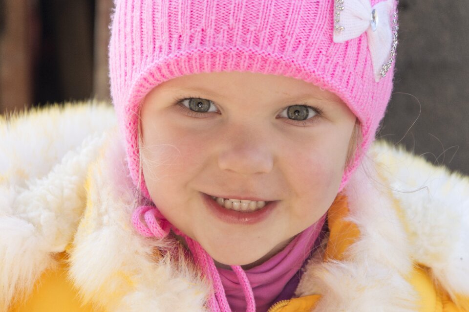 Portrait closeup the little girl