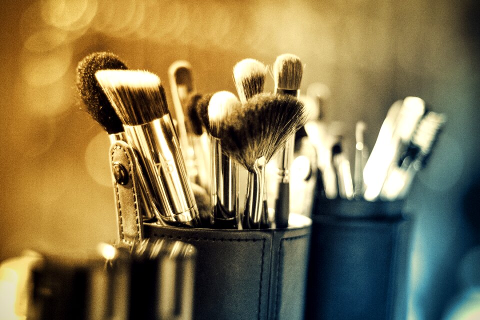 Makeup colors brushes