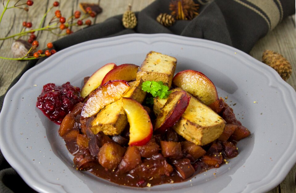 Wild dish cranberries autumn