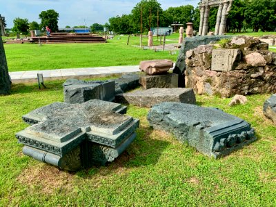 A_display_of_Hindu_and_Jain_temple_ruins,_Warangal_Fort_Park_and_Museum,_Telangana,_India_-_83