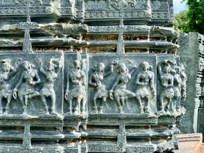 A_display_of_Hindu_and_Jain_temple_ruins,_Warangal_Fort_Park_and_Museum,_Telangana,_India_-_90