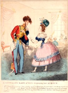 A_Literary_Lady_of_1820_displaying_her_ALLBUM_-_Tregear