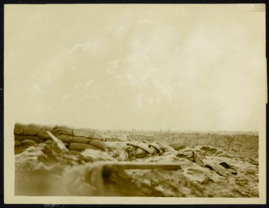 A_front_line_trench,_showing_the_desolated_surrounding_country,_Bestanddeelnr_158-1312