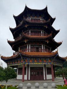 A_four-storey_hexagonal_tower_in_Miyin_Temple