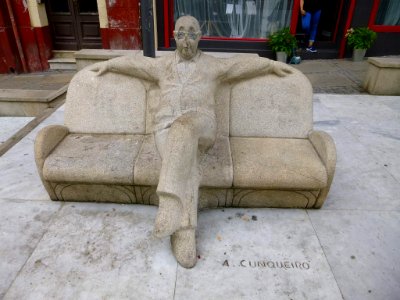 A_Coruña_-_Praza_do_Humor,_Álvaro_Cunqueiro
