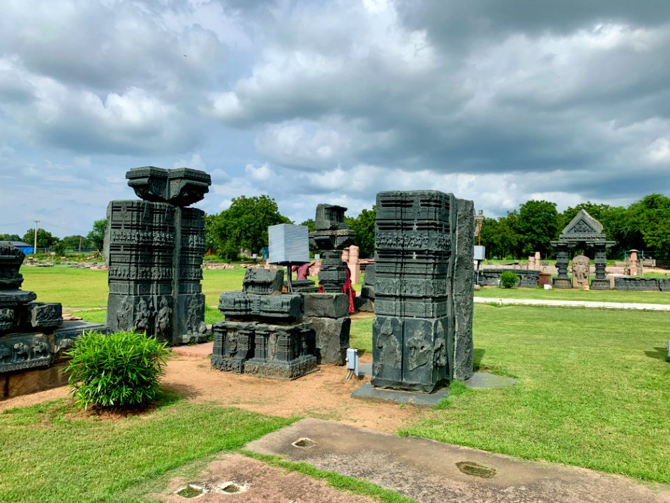 A_display_of_Hindu_and_Jain_temple_ruins,_Warangal_Fort_Park_and_Museum,_Telangana,_India_-_42