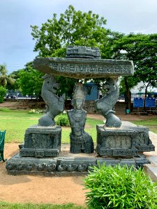 A_display_of_Hindu_and_Jain_temple_ruins,_Warangal_Fort_Park_and_Museum,_Telangana,_India_-_3