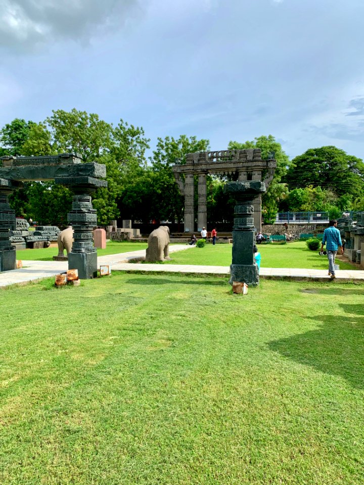 A_display_of_Hindu_and_Jain_temple_ruins,_Warangal_Fort_Park_and_Museum,_Telangana,_India_-_49