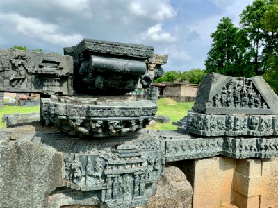 A_display_of_Hindu_and_Jain_temple_ruins,_Warangal_Fort_Park_and_Museum,_Telangana,_India_-_65