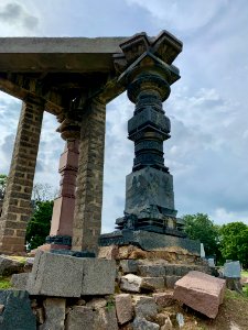 A_display_of_Hindu_and_Jain_temple_ruins,_Warangal_Fort_Park_and_Museum,_Telangana,_India_-_127
