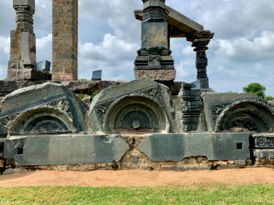 A_display_of_Hindu_and_Jain_temple_ruins,_Warangal_Fort_Park_and_Museum,_Telangana,_India_-_32