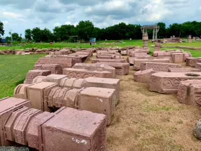 A_display_of_Hindu_and_Jain_temple_ruins,_Warangal_Fort_Park_and_Museum,_Telangana,_India_-_108