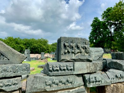 A_display_of_Hindu_and_Jain_temple_ruins,_Warangal_Fort_Park_and_Museum,_Telangana,_India_-_63