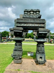 A_display_of_Hindu_and_Jain_temple_ruins,_Warangal_Fort_Park_and_Museum,_Telangana,_India_-_46