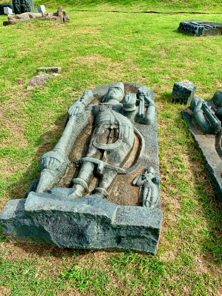 A_display_of_Hindu_and_Jain_temple_ruins,_Warangal_Fort_Park_and_Museum,_Telangana,_India_-_70