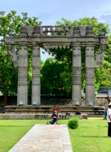 A_display_of_Hindu_and_Jain_temple_ruins,_Warangal_Fort_Park_and_Museum,_Telangana,_India_-_56