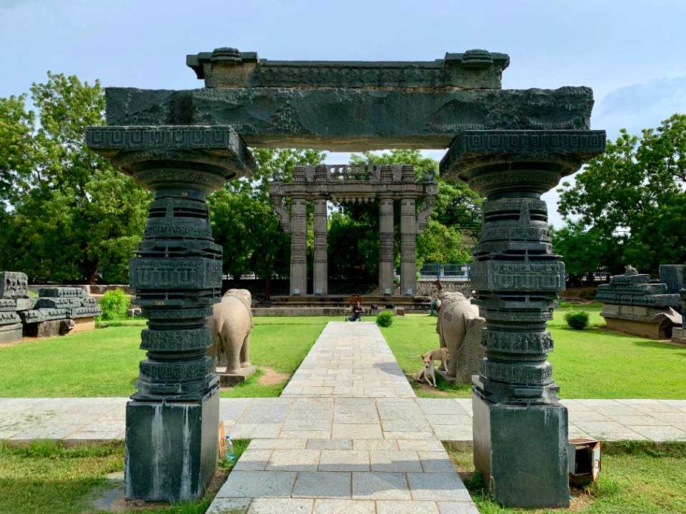 A_display_of_Hindu_and_Jain_temple_ruins,_Warangal_Fort_Park_and_Museum,_Telangana,_India_-_55