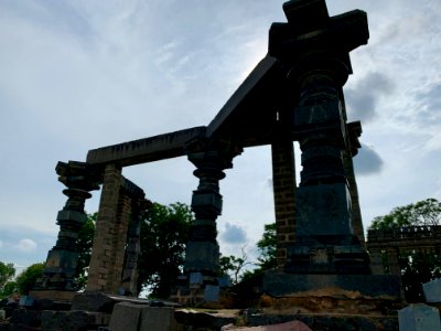 A_display_of_Hindu_and_Jain_temple_ruins,_Warangal_Fort_Park_and_Museum,_Telangana,_India_-_125