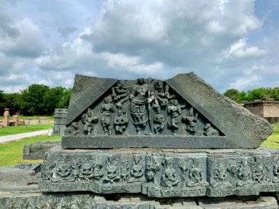 A_display_of_Hindu_and_Jain_temple_ruins,_Warangal_Fort_Park_and_Museum,_Telangana,_India_-_64