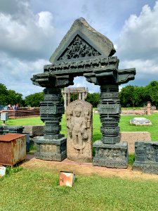 A_display_of_Hindu_and_Jain_temple_ruins,_Warangal_Fort_Park_and_Museum,_Telangana,_India_-_68