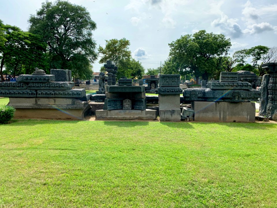 A_display_of_Hindu_and_Jain_temple_ruins,_Warangal_Fort_Park_and_Museum,_Telangana,_India_-_59