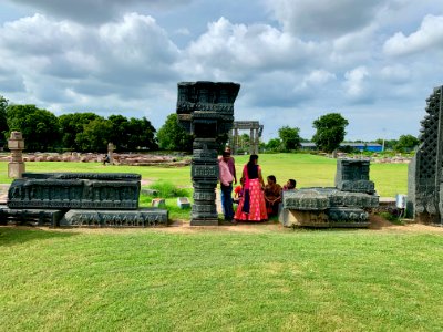 A_display_of_Hindu_and_Jain_temple_ruins,_Warangal_Fort_Park_and_Museum,_Telangana,_India_-_50