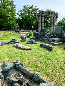 A_display_of_Hindu_and_Jain_temple_ruins,_Warangal_Fort_Park_and_Museum,_Telangana,_India_-_72