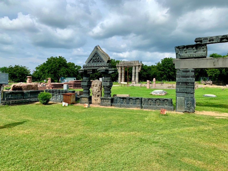 A_display_of_Hindu_and_Jain_temple_ruins,_Warangal_Fort_Park_and_Museum,_Telangana,_India_-_54