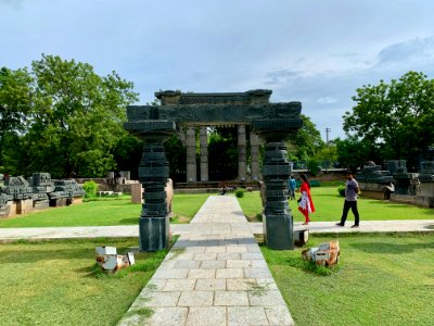 A_display_of_Hindu_and_Jain_temple_ruins,_Warangal_Fort_Park_and_Museum,_Telangana,_India_-_52