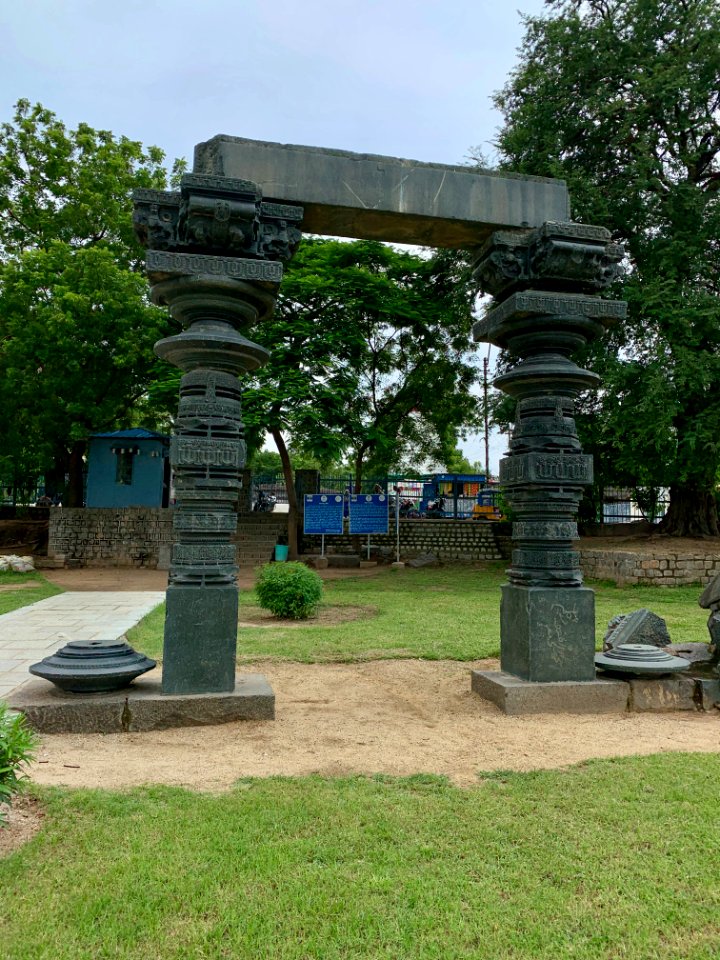 A_display_of_Hindu_and_Jain_temple_ruins,_Warangal_Fort_Park_and_Museum,_Telangana,_India_-_5