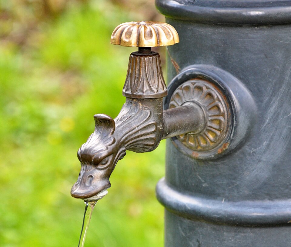Waterworks water intake the flow