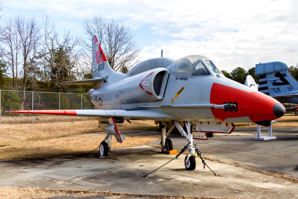 A-5_Skyhawk_Patuxent_River_Naval_Air_Museum_Front