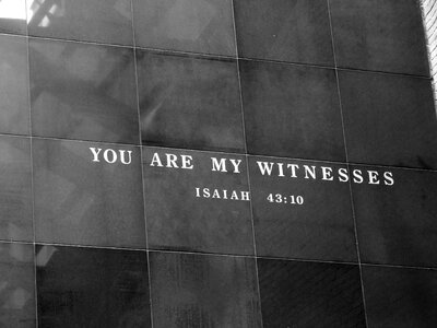 Holocaust museum bible verse gray bible