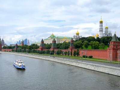 Russia moscow river sights photo