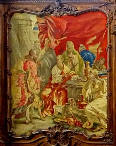 Aachen_room_for_Johann_of_Wespien,_architect_Johann_Josef_Couven,_Gobelins_by_Franz_and_Peter_van_der_Borcht,_1734-1742,_oak,_marble,_tapestries_-_Germanisches_Nationalmuseum_-_Nuremberg,_Germany_-_DSC02735a