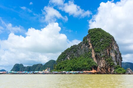 Mountain rock ocean photo