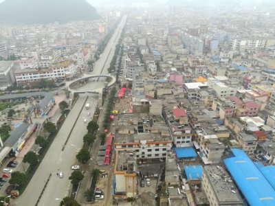 A_view_over_downtown_Zhenning_County_from_an_apartment,_picture7